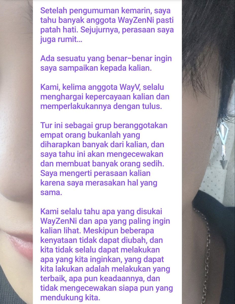 detii0730's tweet photo. Xiaojun.. 😭😭😭 Aku juga sangat mengerti perasaanmu dan member lain. Ini memang sulit dilalui. 😭😭😭 Kita sama2 kecewa, tapi percayalah Xiaojun, aku tetap akan menantikan kalian, mendukung kalian dalam hal apa pun! Aku selalu tulus mendukung kalian dengan caraku! Mari kita terus melangkah! Tidak apa-apa, nanti akan ada cahaya yang membuat kita semua tersenyum. Semangat yaaa! Tidak sabar menantikan comeback WayV, Vision Wings! 🥰🥰✨️✨️🫶🫶