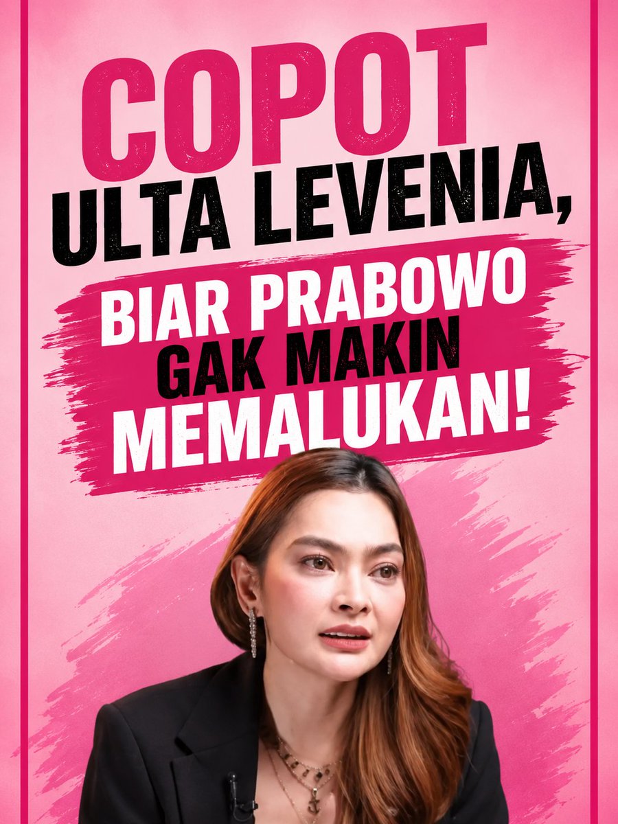 EnigmaPolitik's tweet photo. Dari Gaza sampai UI, Ulta cuma bawa malu dan kebencian. Staf ahli paling gagal sepanjang sejarah. Mulut pedas, otak pendek, hati busuk. Prabowo, copot perempuan ini SEKARANG atau siap2 dibenci rakyat.

#CopotUltaLevenia #UltaBusuk #StafGagalPrabowo #PrabowoMemalukan #Trending https://t.co/Fy6FCcc9ax