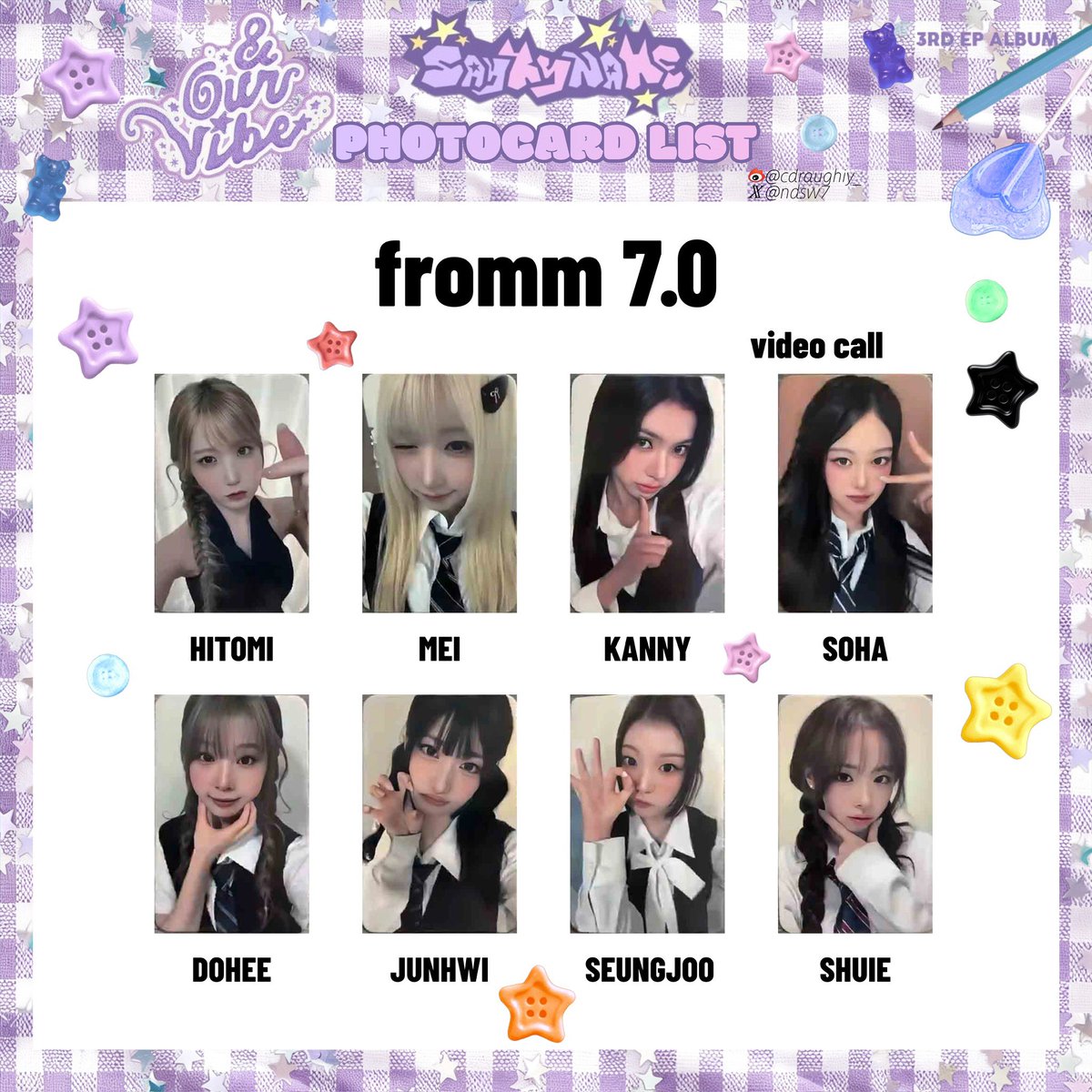 ndsw7's tweet photo. saymyname 세이마이네임 photocard 포카 
 
fromm 7.0

#세이마이네임 #SAYMYNAME https://t.co/htCxNxqGS5