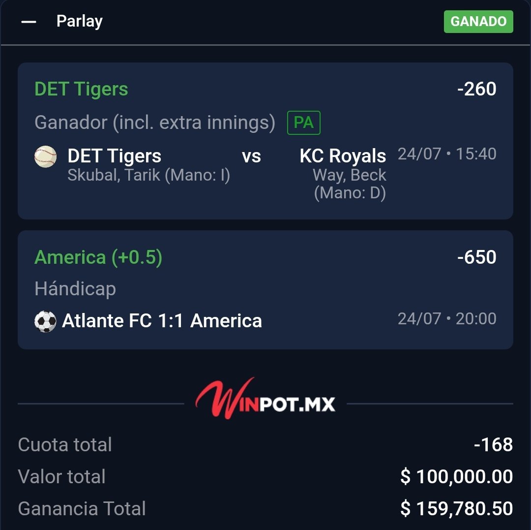 ChapitoApuestas's tweet photo. SE PRENDIÓ EL CERRO 🔥🔥🔥🔥 !!!

Ganamos mi STAKE 100 ✅️💎
Ganamos mi STAKE 100 ✅️💎

Decidí compartirles totalmente GRATIS mi STAKE 100 para que todos lo Ganáramos Juntos Chingones 🫶 !!!

¿Me Siguieron? A Cobraaaaar Caraaajooo 👊❤️ !!! https://t.co/dC8aQd1et9
