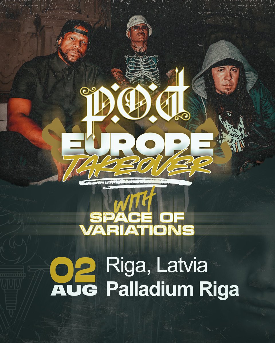 POD's tweet photo. 🇱🇻 RIGA… let’s do this!!!

VIP Meet &amp; Greet packages for @PalladiumRiga are still available..

Meet the band, take your photo, get early entry, and shop merch before doors open.

Secure your VIP package now at 
https://t.co/BL5B3qWnWY

@palladiumriga
@spaceofvars https://t.co/beyA0u3FhK
