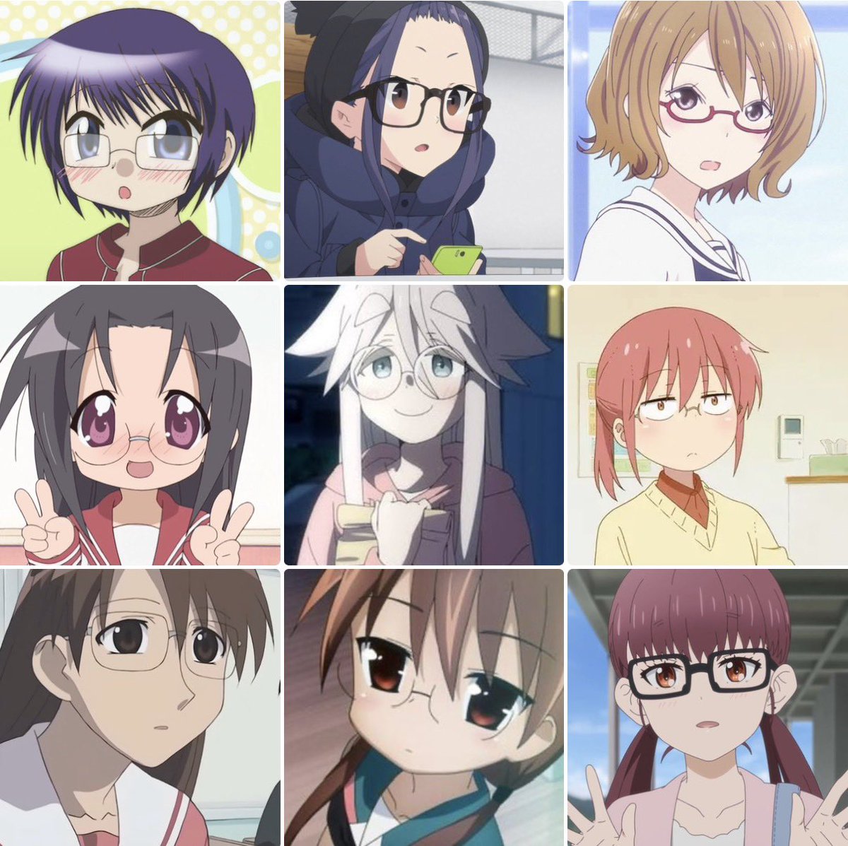 kakerunov's tweet photo. ちなみに自分の好きなメガネキャラTOP9はこちらです。

皆さんは好きな眼鏡キャラいますか？ https://t.co/ftdwQjvXqU