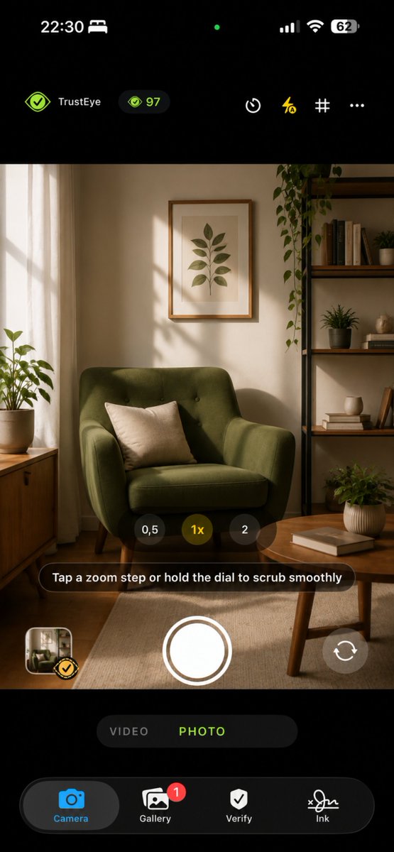 trusteyeapp's tweet photo. Photos and videos are easy to create. Proof is harder.

TrustEye seals media on your device at capture, timestamps it on a public
ledger, and lets anyone verify it is real and unmodified.

No account needed. No trust in us required.

See what's real: https://t.co/9qLQ23xEPI https://t.co/EwQ12Mlaxe