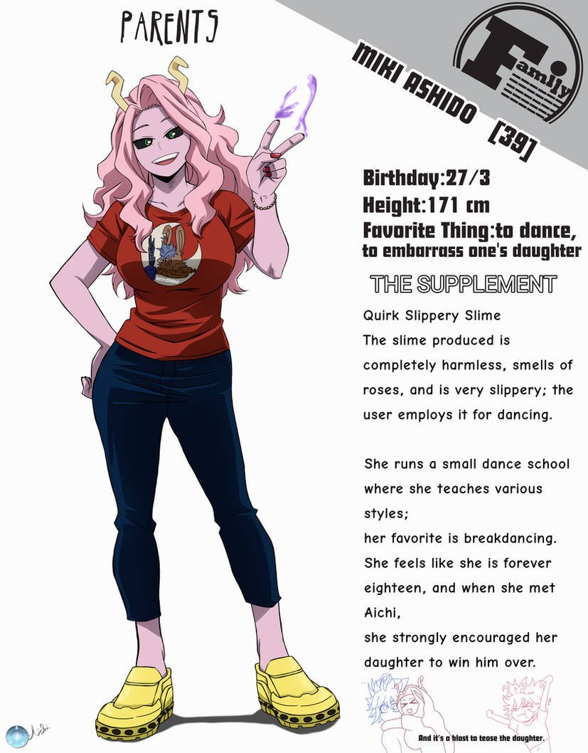 Aichiyoroihero's tweet photo. BNHA Info Card Miki Ashido,mina ashido mom
The first of many info cards I want to create for the OCs of my story 

My Hero Academia: Over Sky
https://t.co/nKsWYb5eM8 https://t.co/35B5D9otwm