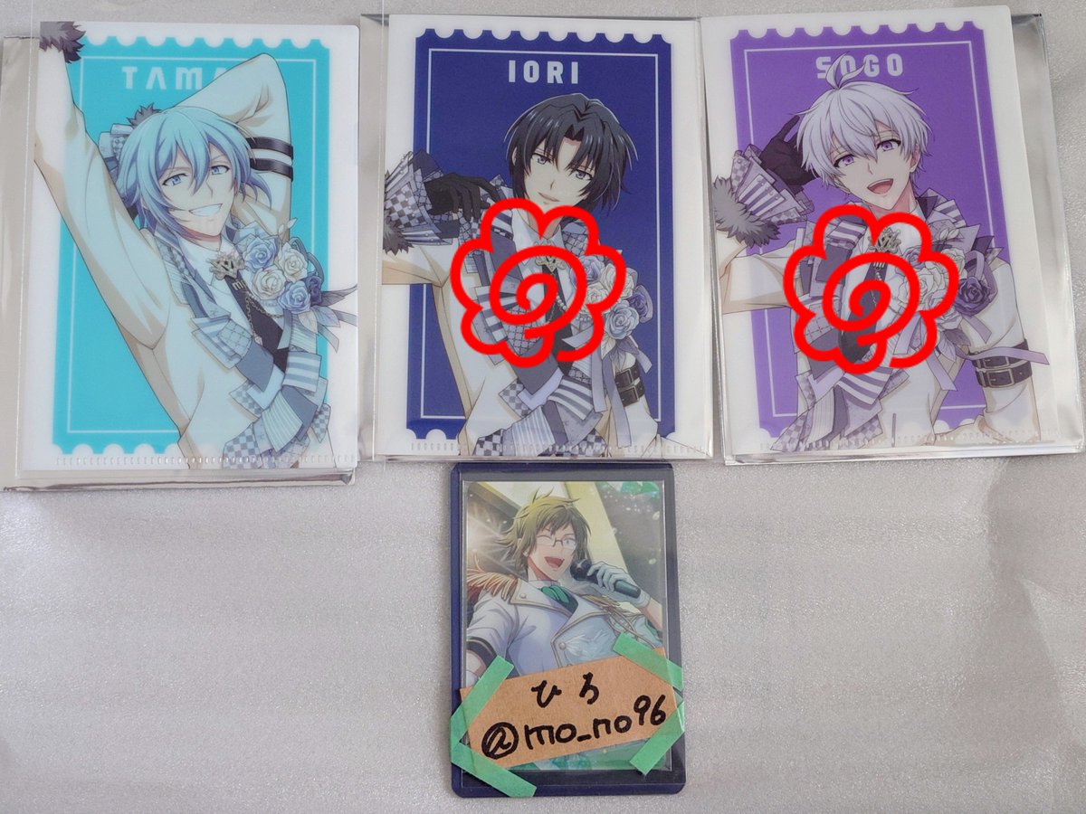 mo_no96's tweet photo. 【交換】アイドリッシュセブン アイナナVISIBLIVE TOUR 4WORD JOURNEY 4WJ 特典 ミニクリアファイル

譲) 環 楽 巳波 虎於

求)大和 ナギ

郵送希望
検索からもお気軽にお声掛けください。
よろしくお願いいたします！ https://t.co/Uog2j6dyA0