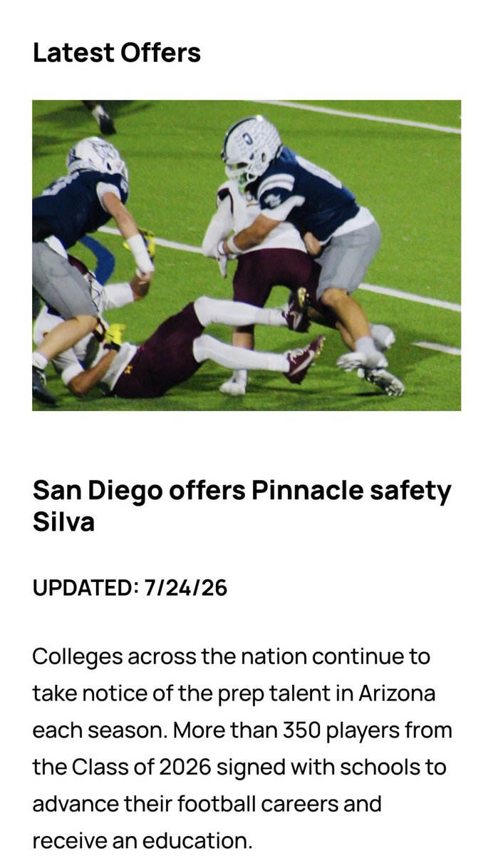 KashSilva88's tweet photo. Thank you for the love in this write up @gridironarizona ! I’m excited to take the field next month in California with my family. 🅿️ @PinnaclePioneer @KINGREYNARD7 @therealbeadle @CodyTCameron https://t.co/vWH6CF3dzI