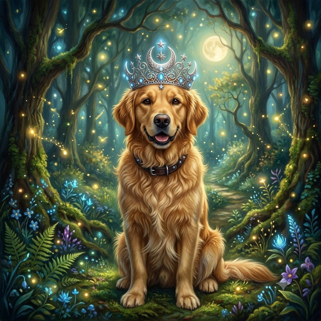 harrywin2's tweet photo. Pet magic. ✨

Prompt:
Create a square 1:1 fantasy portrait of [pet], wearing [accessory], enchanted forest, glowing fireflies, soft moonlight, fine fur, storybook atmosphere, centered, no text.

More: https://t.co/Z08XQ79l5p
#FantasyArt #PetArt https://t.co/z4rKacHZ4Y