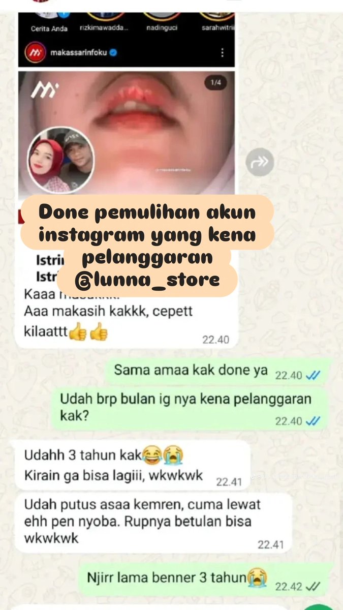 neaxce's tweet photo. BAGI YANG BUTUH JASA DI BAWAH BISA WA 

👉 JASA HAPUS AKUN
👉 JASA LACAK LOKASI
👉 SADAP WA
👉 LACAK HP HILANG BY NO HP/IMEI
👉 JASA HACK/PEMULIHAN AKUN ( EMAIL,IG,WA,TWITER/X, FB,TIKTOK)....!!!ㅤ
FAST RESPON DI WA 
(WA DI BIO YAH)
#zonauang https://t.co/rplSmOUQ9S