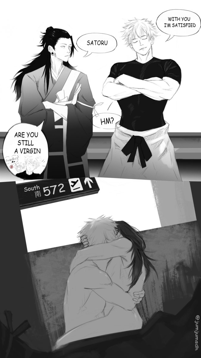JumJumSDH's tweet photo. Are you still a virgin? #tokyoghoul x #satosugu #jjk #五夏 #goge https://t.co/PdoVZAYhQv