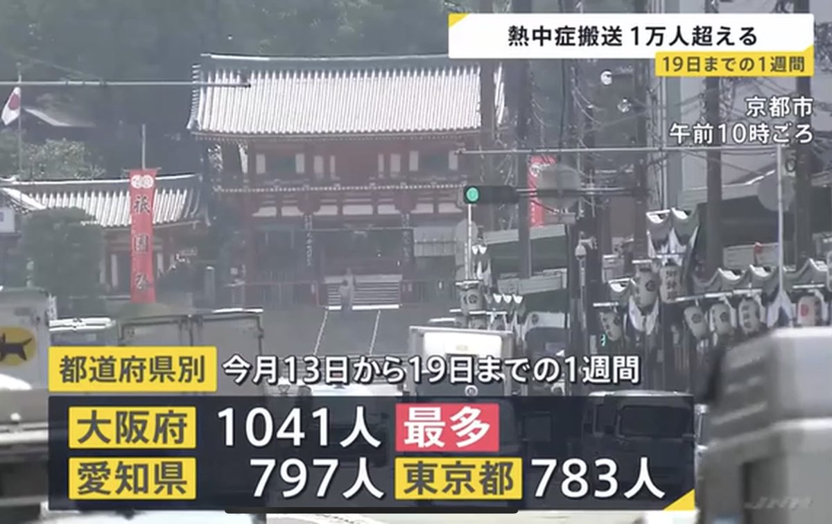 japasiaearth's tweet photo. 大阪府知事が国政の副首都法案に熱中している間に、大阪府の熱中症搬送は全国一となりましたとさ🤷

府民の命より都構想！維新です！ https://t.co/r6XSl4RiKd