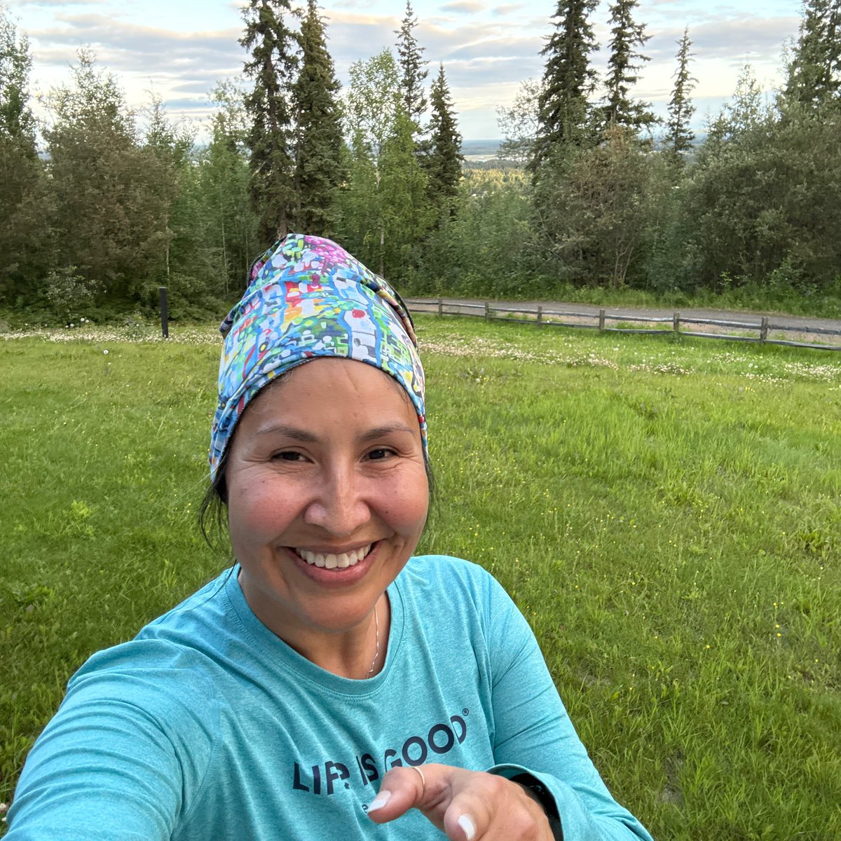 907sharon's tweet photo. Day 1 Friday run 2 60 Fairbanks sun 🌞 week 25 of 2026.  time to plan with team for our tribes and back home with my sonnie. Prayers going out to our communities with love 🙏🏽. Love jogs with puppies, and beautiful wind and rain. #coachbennett #nikerunclub https://t.co/hT5vkVSDkb