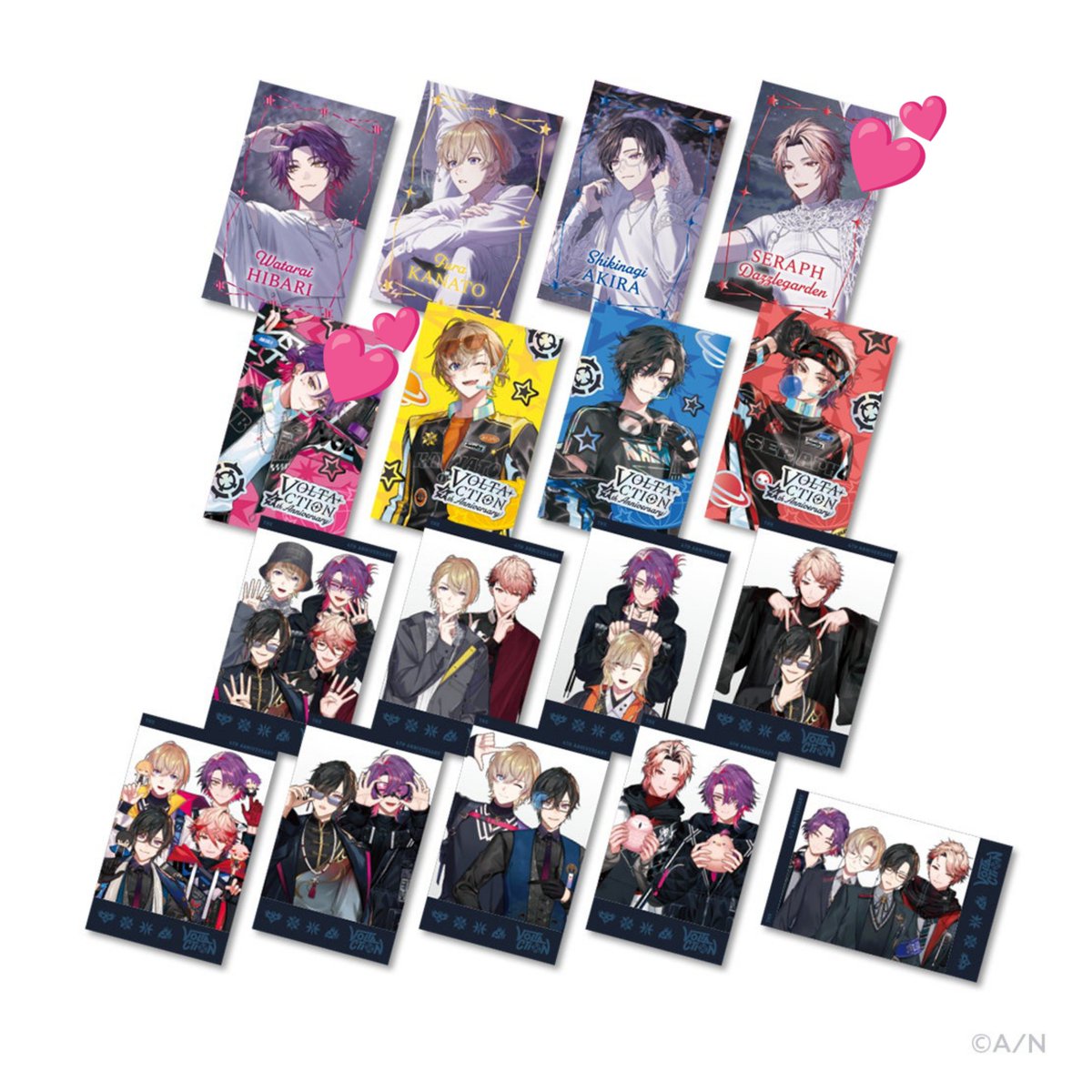 raku0005's tweet photo. にじさんじ　VOLTACTION 　ヴォルタ　4th Anniversary 　4周年　チェキ風カード　アニメイト特典

譲　💕

求　同種💙

本日中でしたら名古屋駅での手渡し可能です https://t.co/ojw89F45z3