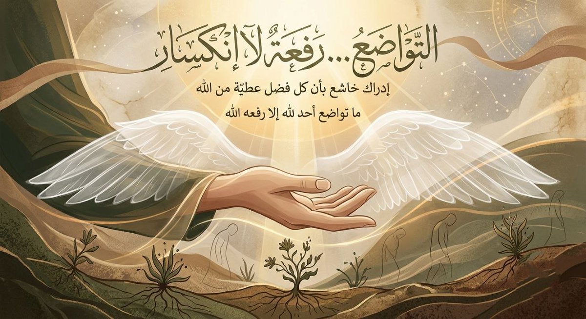 scirsr's tweet photo. جَوْهَرَةُ القُرْبِ وَسُمُوُّ العَطاء
التواضع... رفعة لا انكسار

لَيْسَ التَّواضُعُ إنْكاراً لِنِعَمِ البارِئ، ب��لْ هُوَ إدْراكٌ خاشِعٌ بأنَّ كُلَّ فَضْلٍ عطيَّةٌ مِنَ اللهِ؛ كالفرعِ المُثْقَلِ بأطايبِ الثَّمر، كُلّما زادَ خَيْرهُ، انْحَنَى دُنُوّاً مِنَ الأرْضِ وَتَواضُعاً.

إنَّ أعْلَى الناسِ قَدْراً مَنْ لا يَرَى قَدْرَهُ، وأكْثَرَهُمْ تَواضُعاً مَنْ لا يَرَى فَضْلَهُ؛ يَمْضِي في طَرِيقِ الخَيْرِ صامِتاً، يَسْعَى بَيْنَ النَّاسِ لِيَكُونَ سَبَباً في قَضاءِ حَوائِجِهِمْ، لا يَبْحَثُ عَنْ أضْواءٍ وَلا يَنْتَظِرُ ثَناءً، بَلْ يَحْمِلُ هَمَّ النَّفْعِ لِيَتْرُكَ أثَرَهُ الدَّافِئَ في القُلُوبِ قَبْلَ الكَلِمات.

هُنا يَلْتَقي صِدْقُ الخَشْيَةِ بِرِقَّةِ القَلْب؛ فَالمُتَواضِعُ يُلِينُ جانِبَهُ لِلْخَلْقِ رَحْمَةً بِهِمْ، لا ضَعْفاً وَلا انْكِساراً، وَيَخْفِضُ مِن�� كِبْرِياءِ نَفْسِهِ لا مِنْ قَدْرِها. وَلا عَجَبَ في ذَلِكَ؛ فَقَدْ صَحَّ عَنِ النَّبِيِّ ﷺ قَوْلُهُ: «ما تَواضَعَ أحَدٌ لِلَّهِ إلّا رَفَعَهُ اللهُ»، فَفي التَّواضُعِ رِفْعَةٌ لا يُدْرِكُها إلّا مَنْ ذاقَ حَلاوَتَها.

فاحْمِلْ رُوحَكَ على كَفِّ اللِّين؛ فَما نَقَصَ عَبْدٌ بِتَواضُعِهِ، بَلْ زادَهُ اللهُ عِزّاً. فَالتَّواضُعُ لا يَرْفَعُ صاحِبَهُ عِنْدَ اللهِ فَحَسْب، بَلْ يَجْعَلُهُ أقْرَبَ إلى قُلُوبِ النَّاسِ، وَأَبْقَى أَثَراً في حَياتِهِمْ.