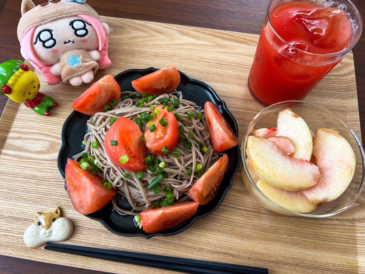 yutch39's tweet photo. あきちゃん、トマト冷そば作ったよ~🍽️ https://t.co/8ZUsrs67dm