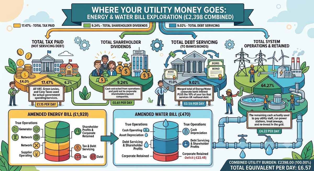 ScottElliott10's tweet photo. Where does your money really go?
Daily you pay £6.57; only £4.22 delivers the service
@andyburnham said reducing tax but it doesn’t scratch the surface of the tax
@MartinSLewis it’s a disgrace isn’t it?
#Burnham #Tax #Profiteering #Energy #Water https://t.co/aksyiQEc0m
