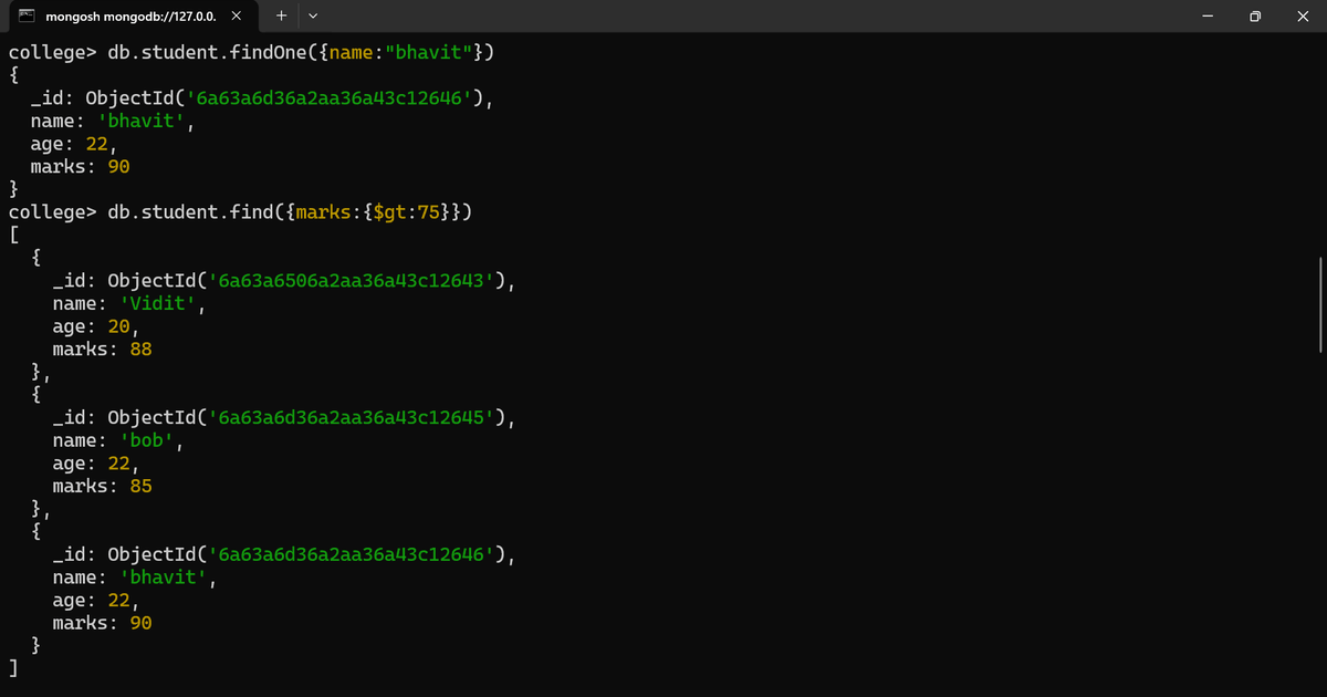PandeyViditz's tweet photo. 🚀 Day 31/100 #100DaysOfCode
Started my MongoDB journey today!
Learned &amp; practiced:
• mongosh
• BSON
• Documents &amp; Collections
• insert()
• find()
• Query Operators
• Nested Documents
• delete()
• CRUD Operations

#MongoDB #MERN #WebDev #Backend #JavaScript #Coding https://t.co/nY2J4LSjDT