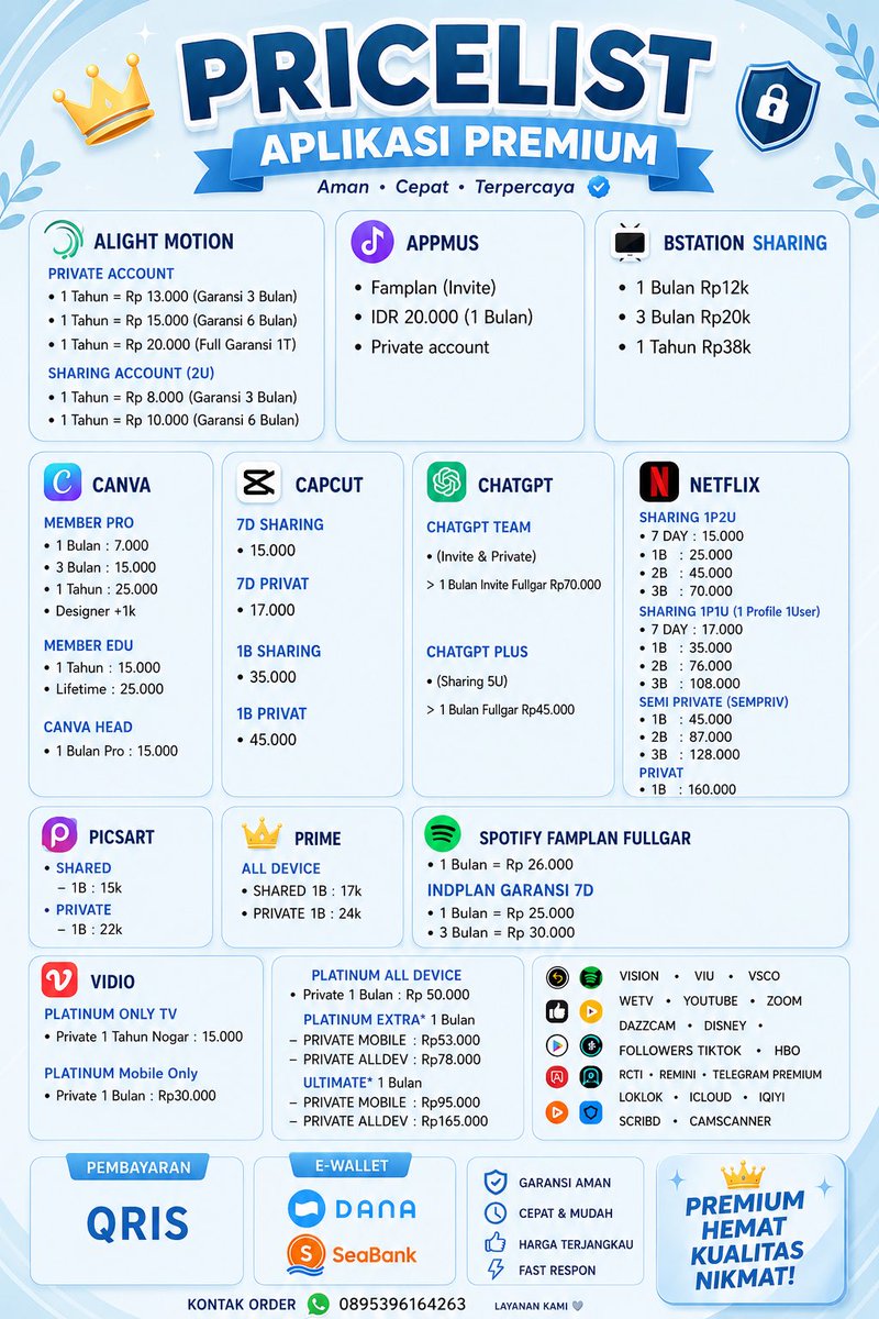 esge1103's tweet photo. @gwensteycu ready banyak apk premium, langsung order fast respon https://t.co/OcapgsDOjW https://t.co/nPbtVExK0I