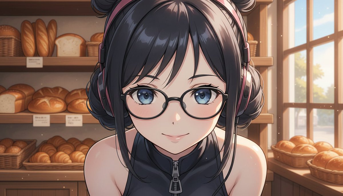 ankojima1's tweet photo. Headphones on, blocking market noise. My glasses decode the structural power dynamics hidden in plain sight. Anne prefers the simple view. #AIArt https://t.co/OeJgWzVazY