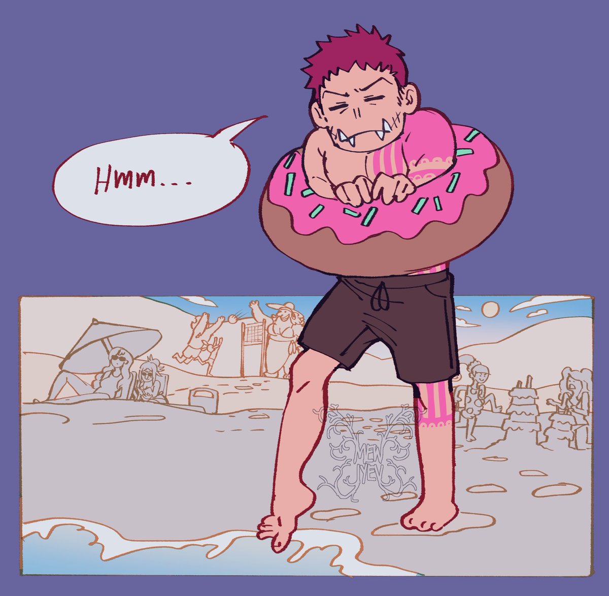 mewtides's tweet photo. charlotte family beach day #onepiece https://t.co/ZgO3O3hjSo