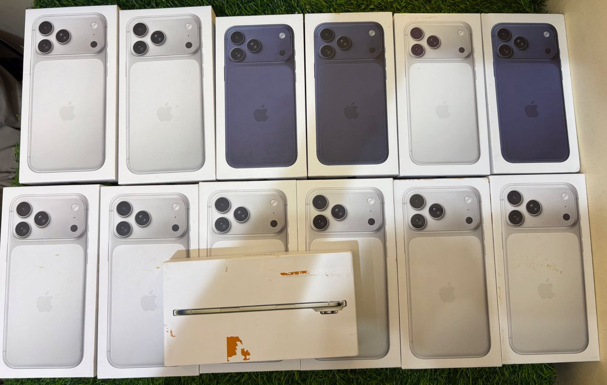 Beardedguy001's tweet photo. 17pro max 256GB Eşim Active 
17pro 256GB Eşim Active 
17 Air active 1terabyte 

Sealed ✅
Circle count 50 below ✅ https://t.co/zUmeMW2izb