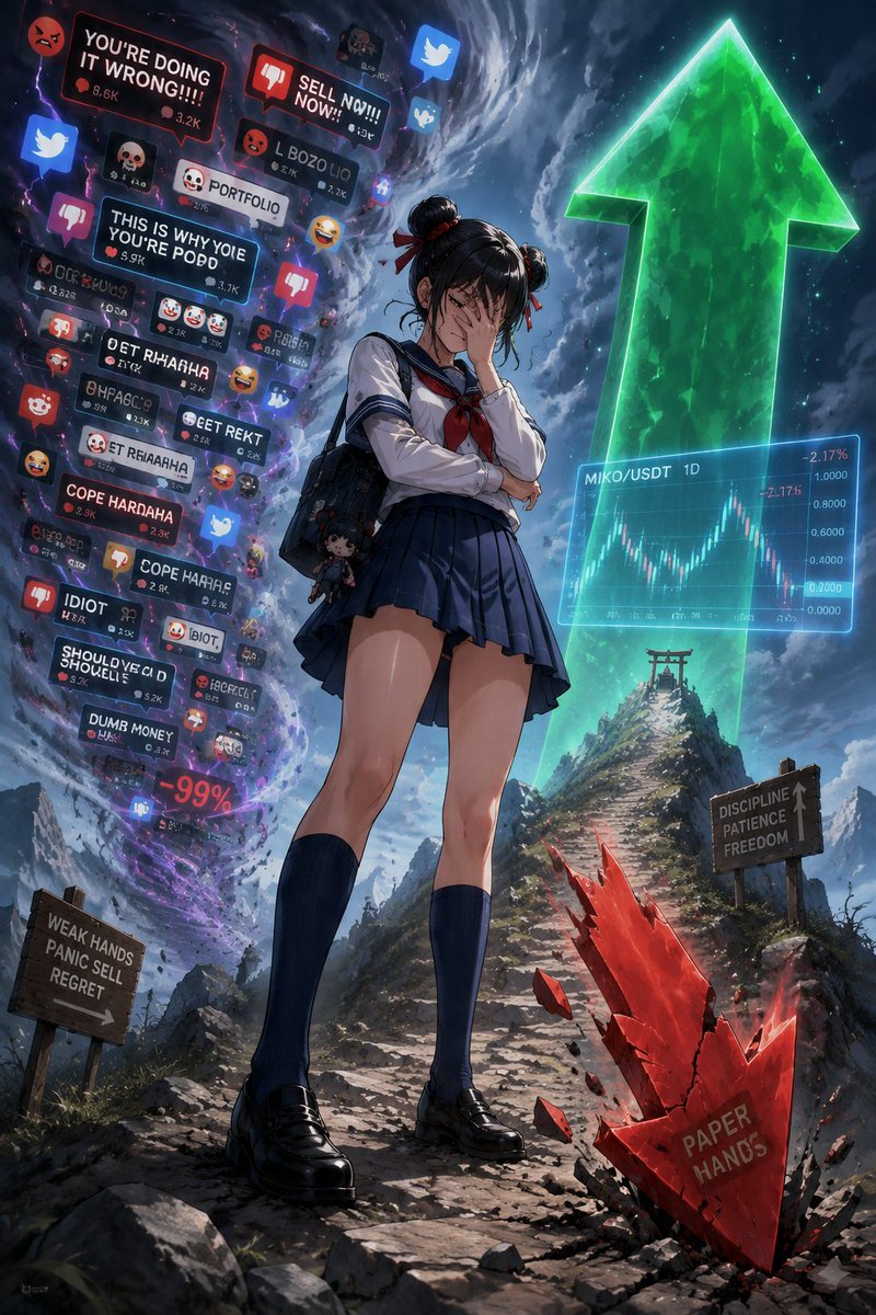 mikorithm's tweet photo. My entire feed is screaming about $MU (CA : 0xff080c8ce2e5feadaca0da81314ae59d232d4afd) taking a 6.99% dive today. Like... did we just completely blank on the fact that it’s still holding a 16.06% gain for the week? 😭 It’s literally just a messy daily pullback interrupting a weekly bounce.