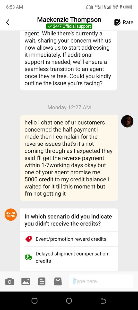 qhingthuth's tweet photo. Another Day chat your supervisor and agent are just using me to catch cruise transferring me to each other @fccpcnigeria please urge you guys to come for my rescue this people wants to die my money oo I made this transaction on the 18th of this month.
@shoptemu https://t.co/04K5L0cxQv