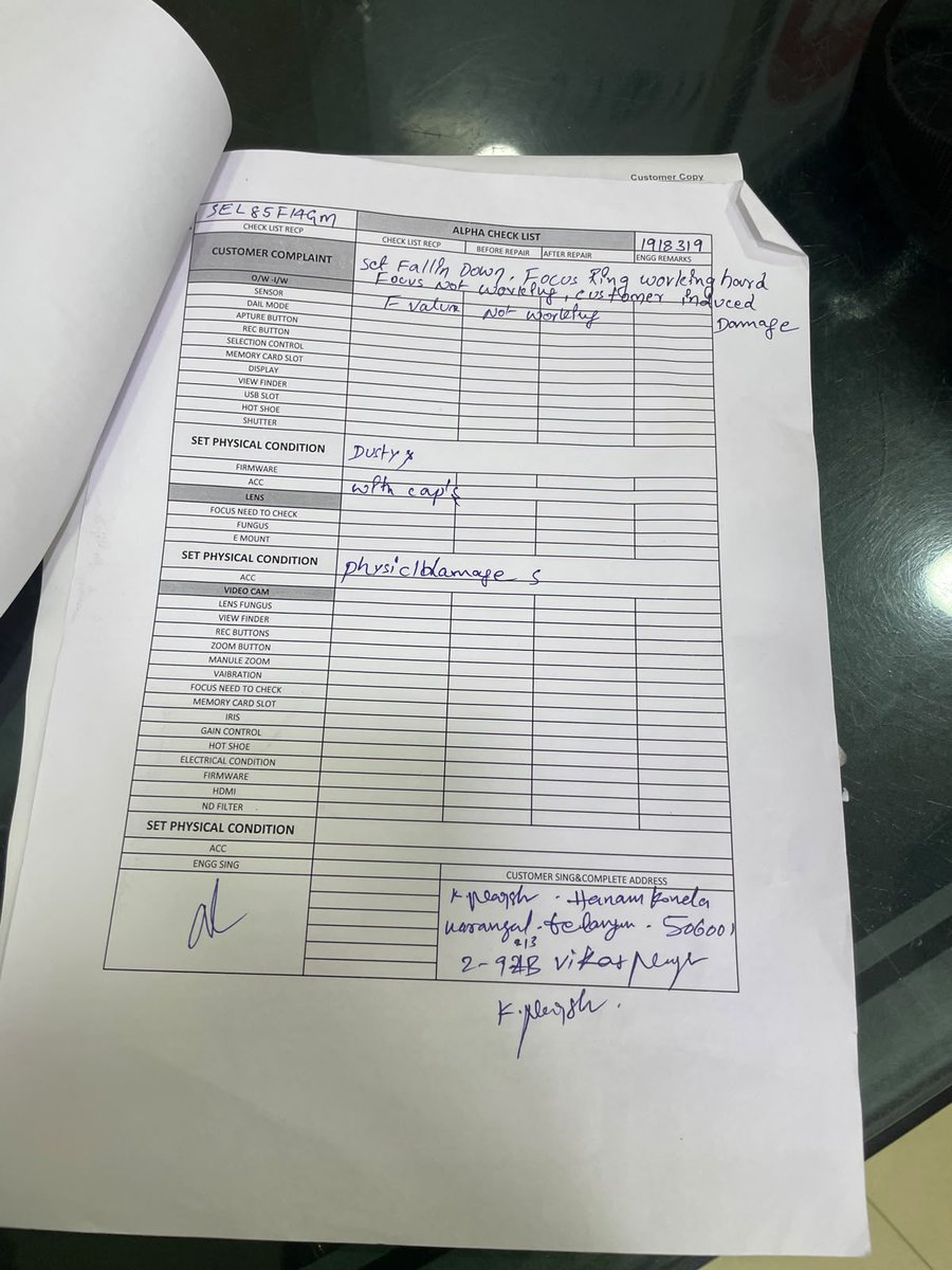 KoreNaresh1308's tweet photo. @sony_india I kindly request Sony to review my case carefully, provide clear evidence if you believe there is physical damage, and honour the warranty if the issue is not caused by customer damage. I hope Sony will resolve this matter fairly and maintain the trust of its customers. https://t.co/Go8tzOQhYN