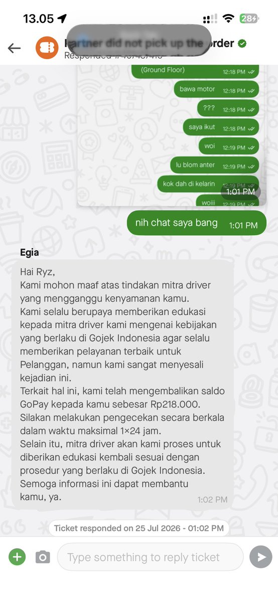 aldobolobolo's tweet photo. baru nemu cara laporinnya, untung sat set langsung di balikin wkwkkw mitranya mah pecat ae https://t.co/LWH2WfGPRq