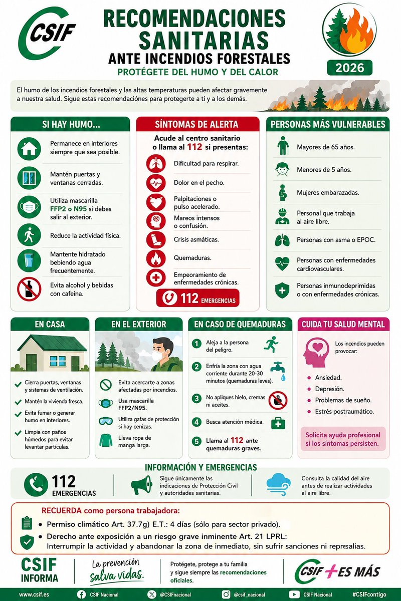 BosqueCraft's tweet photo. Recomendaciones ante incendios forestales y el desplazamiento del humo. #IFSierraOeste #IFBurgohondo #IFSanMartínDeValdeiglesias #IFPelayosdelaPresa https://t.co/5bNvmWMEmH