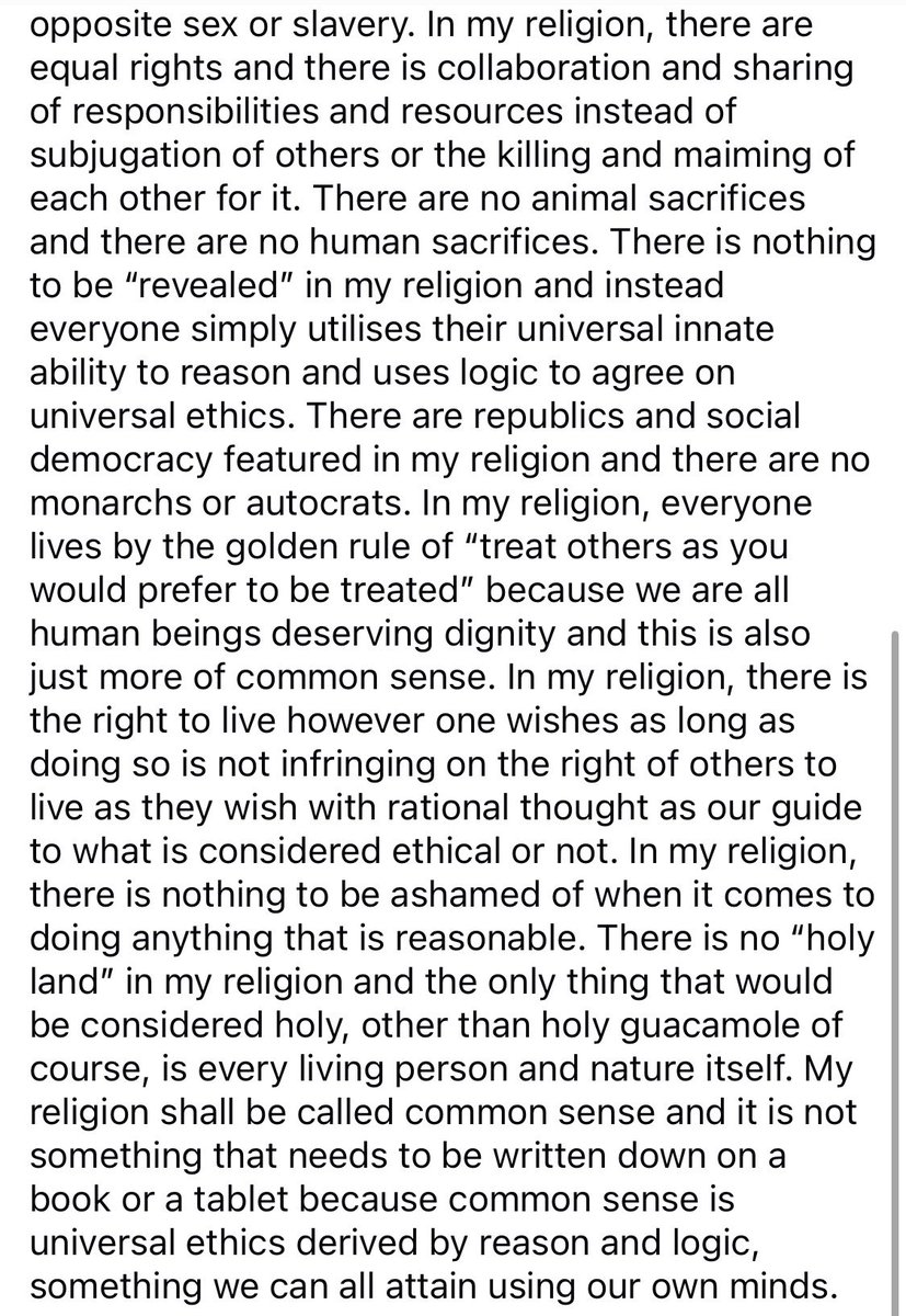 BJ_Willingham's tweet photo. My Religion is Common Sense and Holy Guacamole!
#satire #religion #atheism #atheismhumour #secularhumanism https://t.co/O6z4AXKM2M
