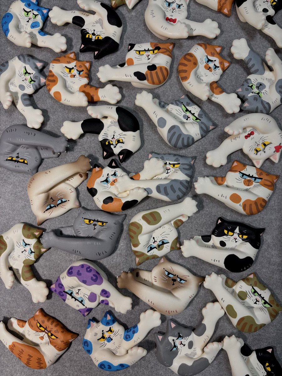 Piaooooo_'s tweet photo. 【WF2026[夏] 出展のお知らせ】
明日はいよいよWFです！
ネコ組のブースは 3-22-15 にてお待ちしております。
新作のGKや、夏限定カラーの作品もご用意しました。
ぜひ実物を手に取ってみてくださいね！

#piaooooo #WF2026S #ワンフェス2026夏 https://t.co/wppEIGqJSb