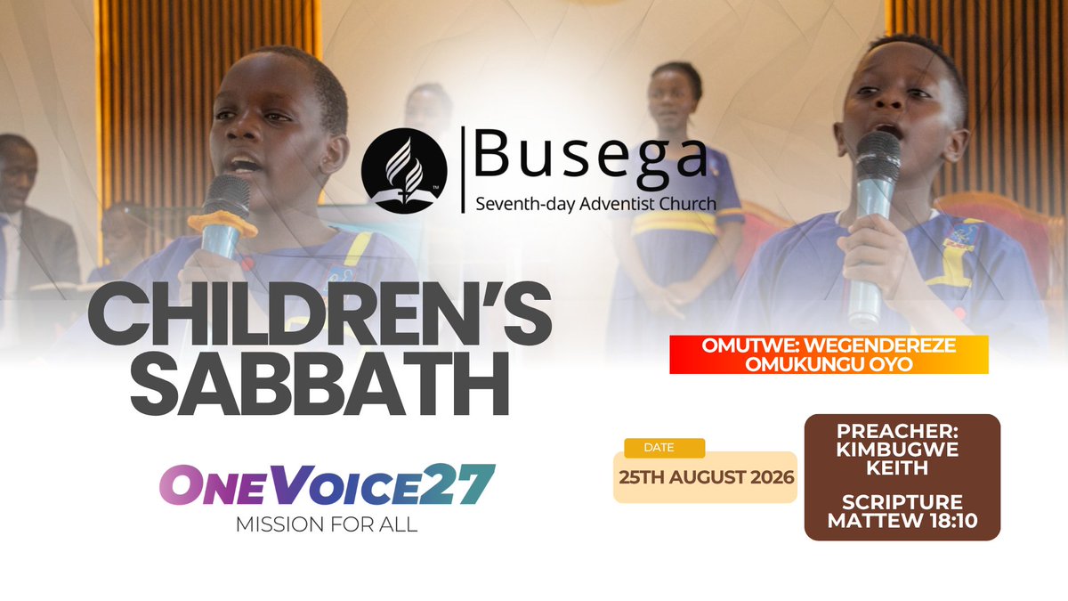SdaBusega's tweet photo. #BusegaAdventistChurchUpdate
Twegatteko Sabbiiti eno e BUSEGA nga tufuna obubaka obutegekeddwa abaana baffe.
Mukama abawe omukisa
#OneVoice27
#MissionForAll
📍https://t.co/gX6w9C8yaf https://t.co/jaxubjpJyF