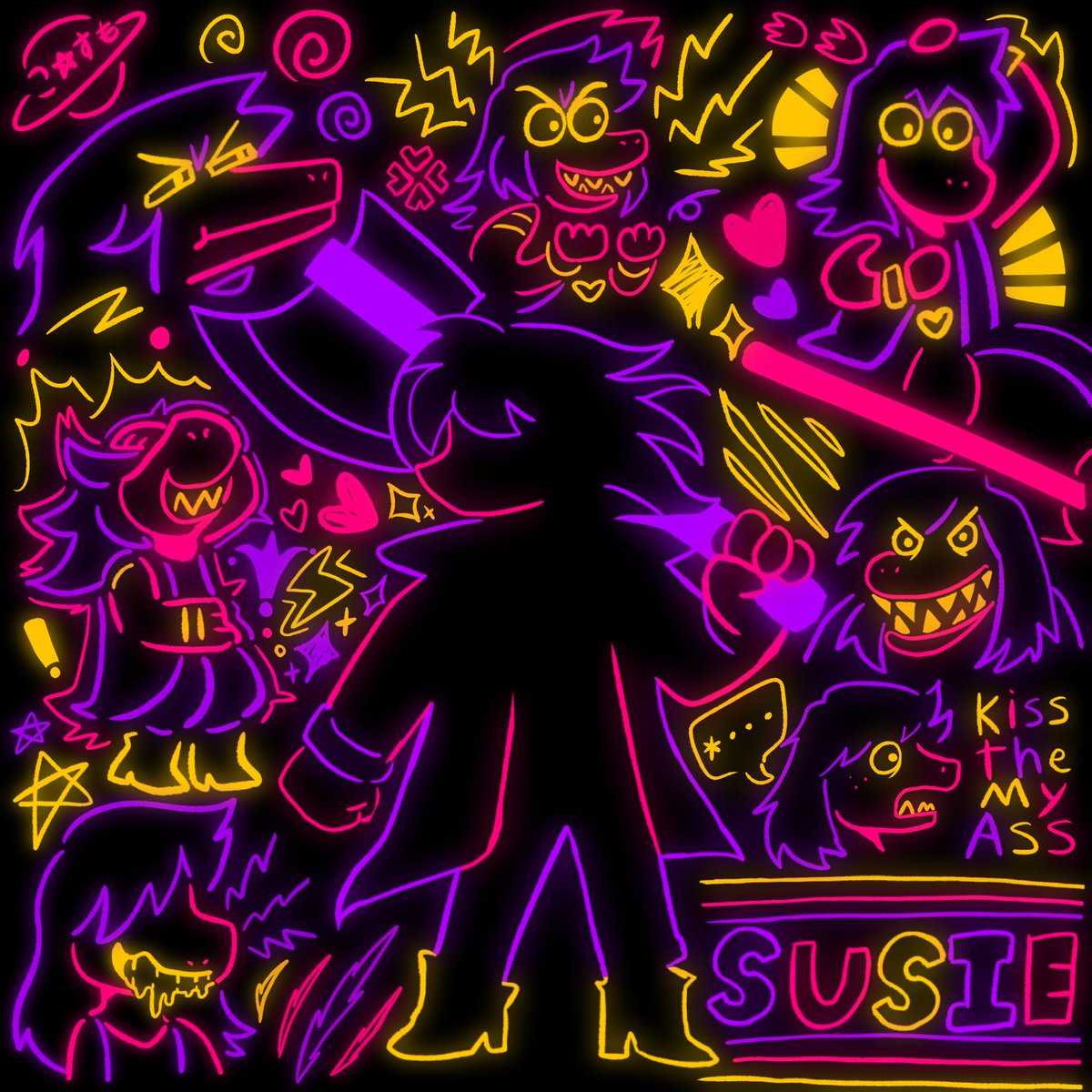 COSMOSTAR_CAT's tweet photo. スージィばーじょん！
#deltarunefanart #Susie https://t.co/tK2qftng63