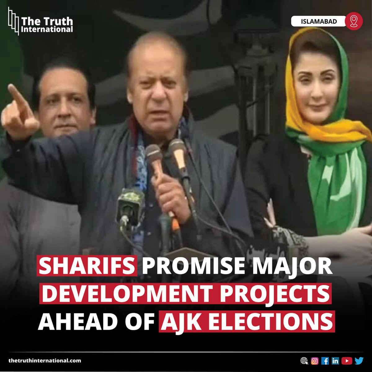ttimagazine's tweet photo. Sharifs Promise Major Development Projects Ahead Of AJK Elections

READ MORE: https://t.co/t56leUsUhI

#PMLNleaders #NawazSharif #MaryamNawaz #Promise #Development #Projects #AJK #Elections #Islamabad #TTI https://t.co/yyE37si1zI
