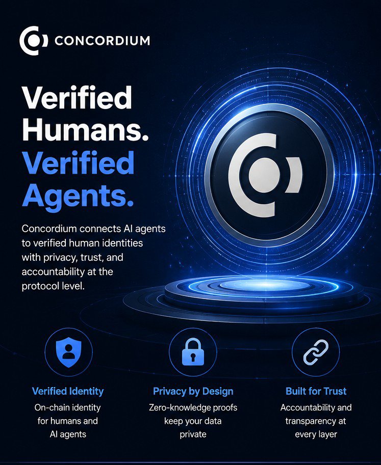 Aishacryptoo3's tweet photo. The future of AI isn't about creating more agents.

It's about creating agents people can actually trust.

@Concordium brings protocol level identity, privacy preserving compliance, and verifiable accountability together so AI can operate securely onchain. https://t.co/fI5W8WDSBR