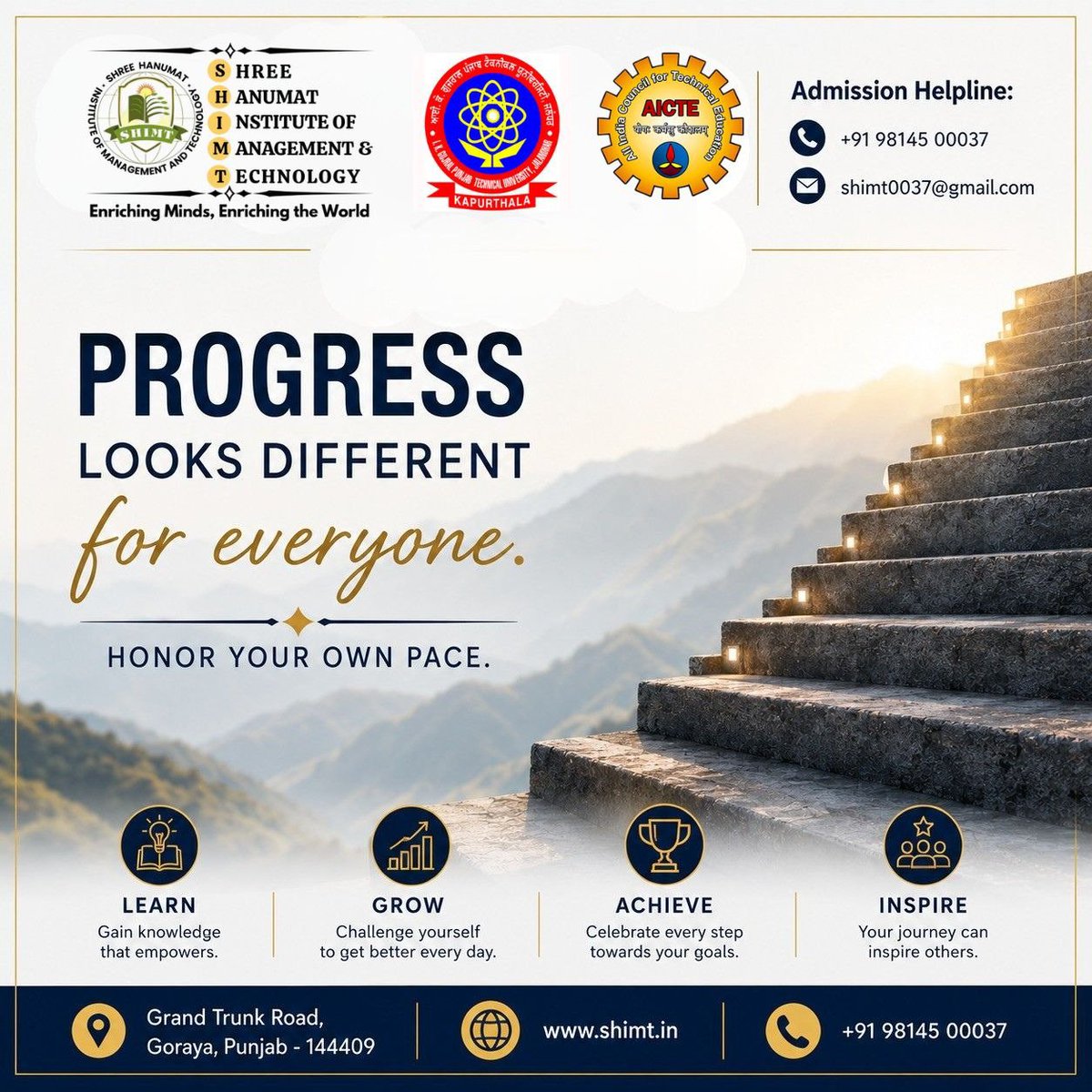 Shimt12's tweet photo. Progress isn't measured by how fast you move—it's measured by how far you've come. 🚀 Start your journey with SHIMT and unlock endless opportunities to learn, grow, achieve, and inspire.
#SHIMT #Admissions2026 #LearnGrowAchieve #ProgressEveryDay #CollegeLife #EducationForSuccess https://t.co/nP1ndjGCVW