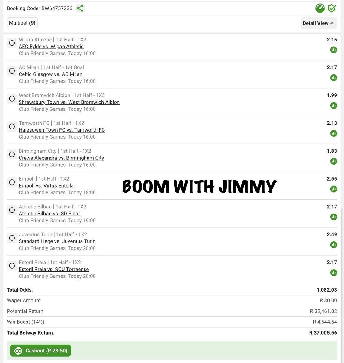 jimmyabza_za's tweet photo. 💰💰1st Half Hone/Away to Win💰💰

BW64757226 
16:00

Link: https://t.co/rCqv4vpFXz

🛜𝙍𝙚𝙜𝙞𝙨𝙩𝙚𝙧/𝙎𝙞𝙜𝙣 𝙪𝙥 𝙝𝙚𝙧𝙚: https://t.co/20maZ26qQU

𝐒𝐢𝐠𝐧 𝐔𝐩 𝐂𝐨𝐝𝐞: Jimmy50 https://t.co/5zIF1ZykuE