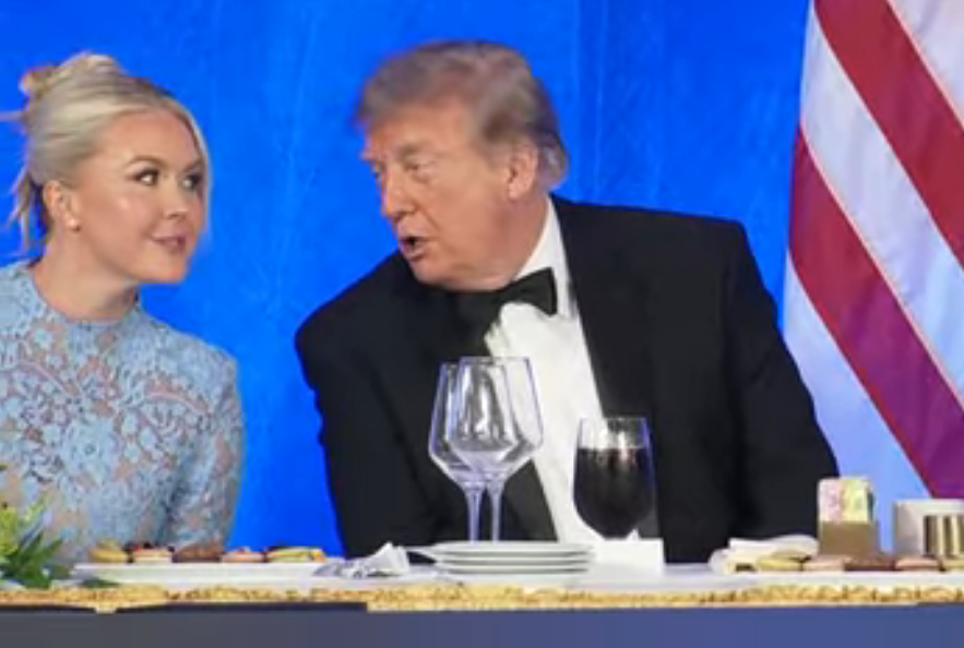 NormanCharles66's tweet photo. No U.S. president has been a greater enemy of the free press than Trump. If I were president of the White House Correspondents Association, I would have banned him and Little Miss Goebbels from attending the event. Her job is to argue, deny, evade & lie. #WHCA #WHCADinner https://t.co/2tOLgb3NBu