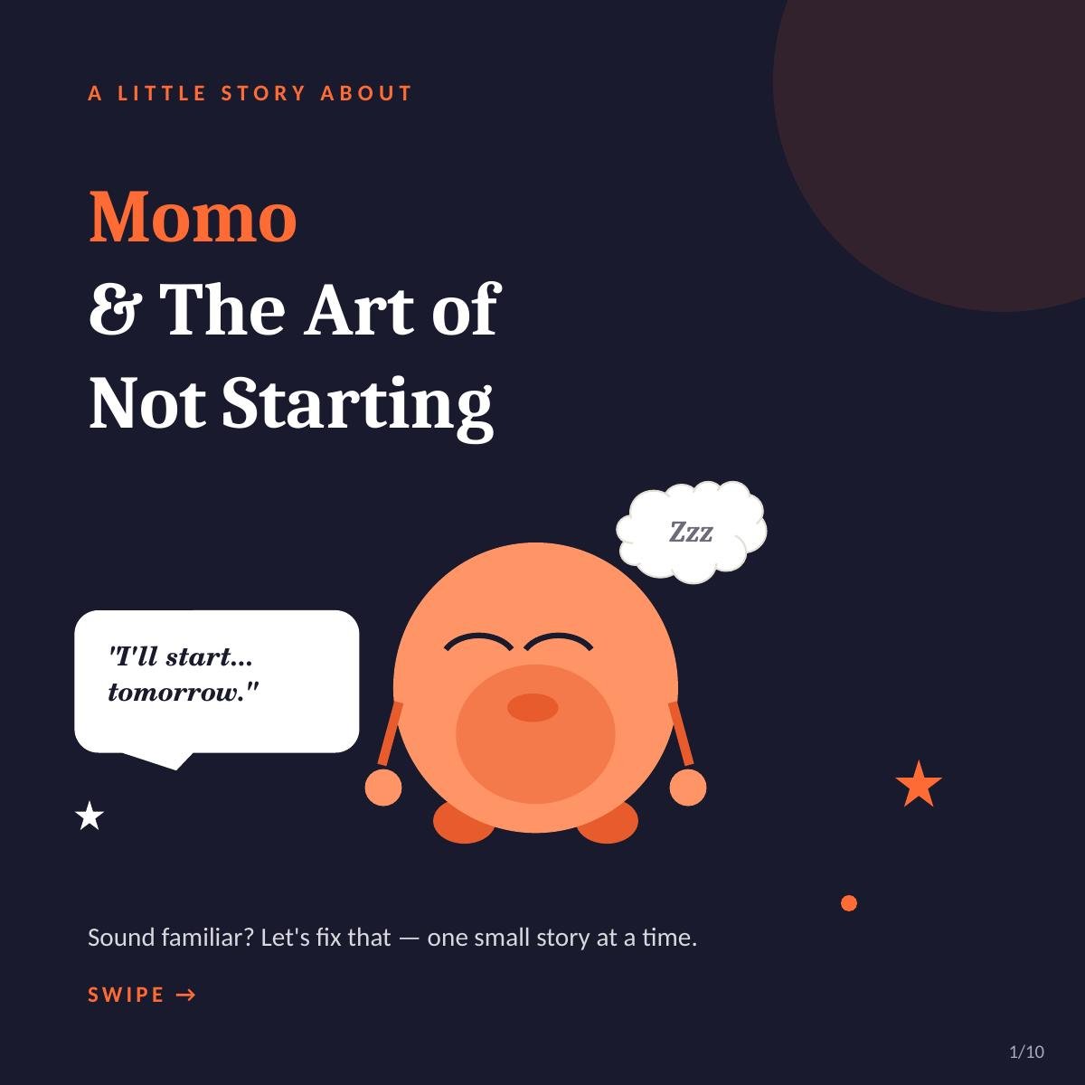 learnwithsomya's tweet photo. Tried making my first carousel today. 👀
Turned procrastination into a little story featuring Momo.

Still learning, but this was fun to create. 🥟
@CSEPlanB #AIFellowship https://t.co/8x04JawQcp