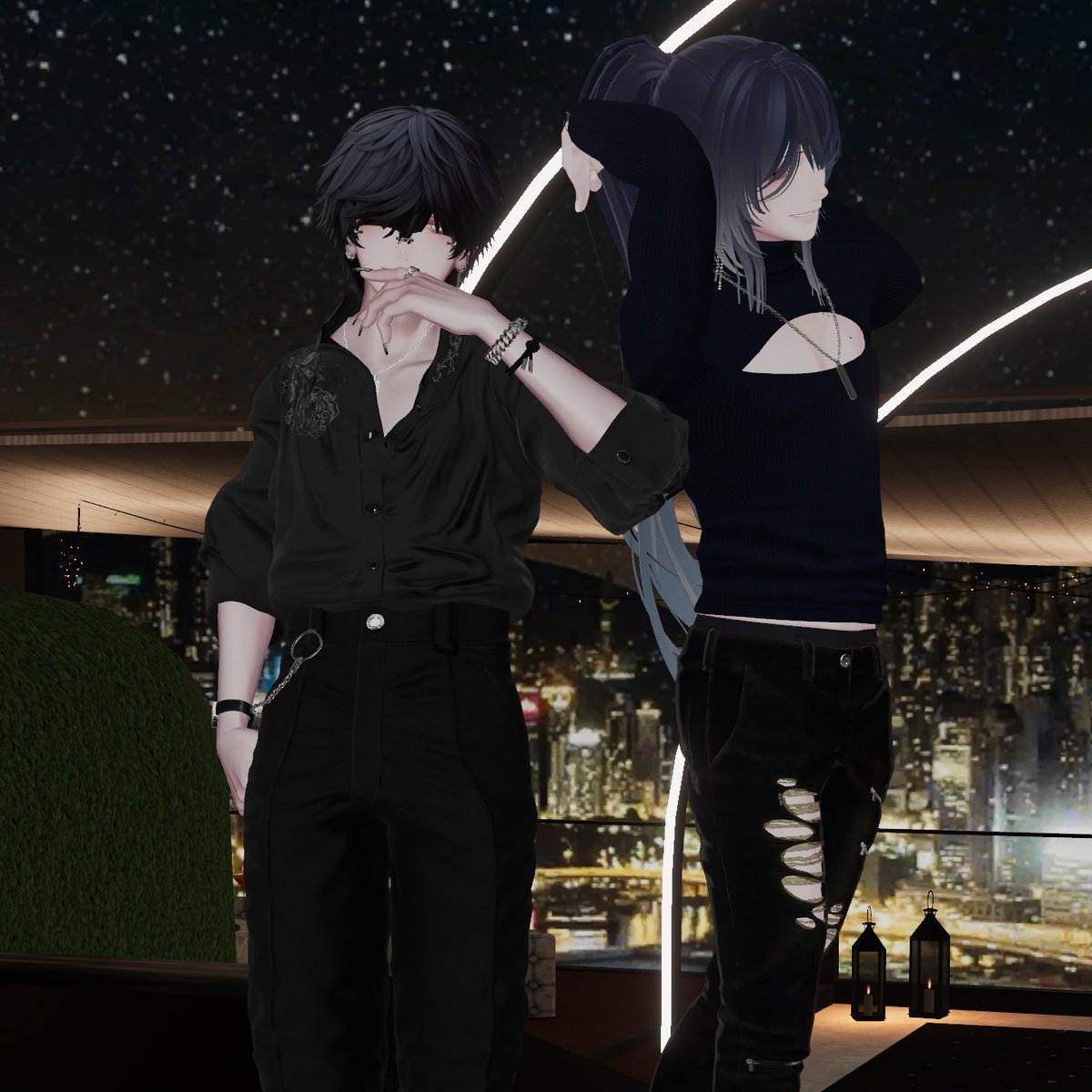 the_MMochi's tweet photo. #iyori3d
夜の街で遊ぶ二人 https://t.co/VpPcx8y4yK
