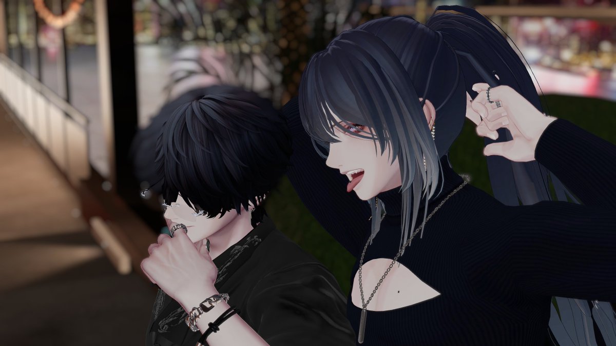 the_MMochi's tweet photo. #iyori3d
夜の街で遊ぶ二人 https://t.co/VpPcx8y4yK