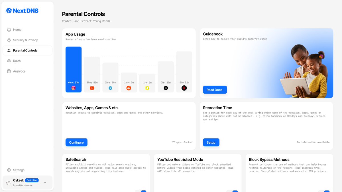 cykeekgit's tweet photo. My Recent redesign of NextDNS Dashboard UI https://t.co/ttNvqE4KEP
