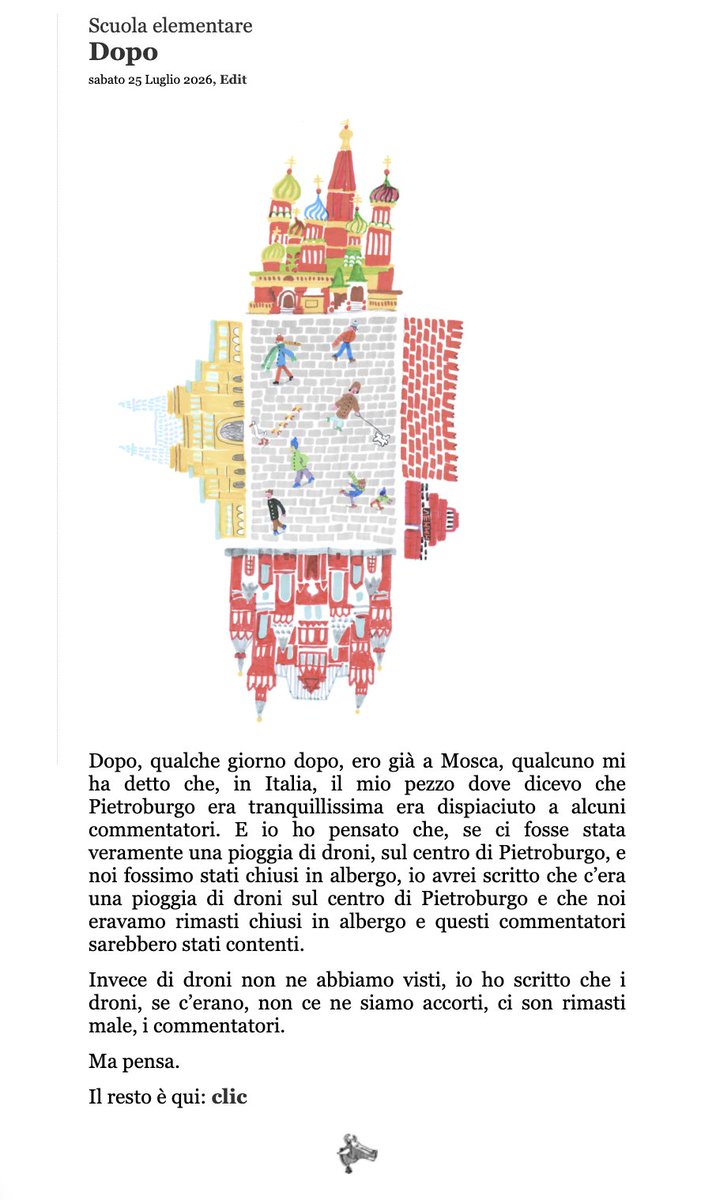 paolonori's tweet photo. Invece di droni non ne abbiamo visti, io ho scritto che i droni, se c’erano, non ce ne siamo accorti, ci son rimasti male, i commentatori.

Ma pensa.

Il resto è qui: https://t.co/fUDojwJV4g https://t.co/68icxRt0Rm