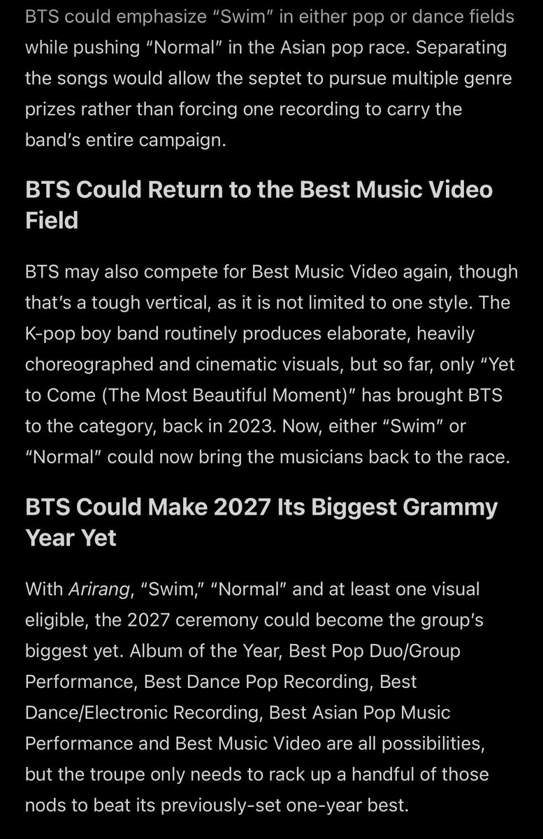 Bangtan7_Stream's tweet photo. BTS could make 2027 its biggest Grammy year yet.

~Forbes 

https://t.co/ym8cRH3wvP https://t.co/ekQQS5OOBb