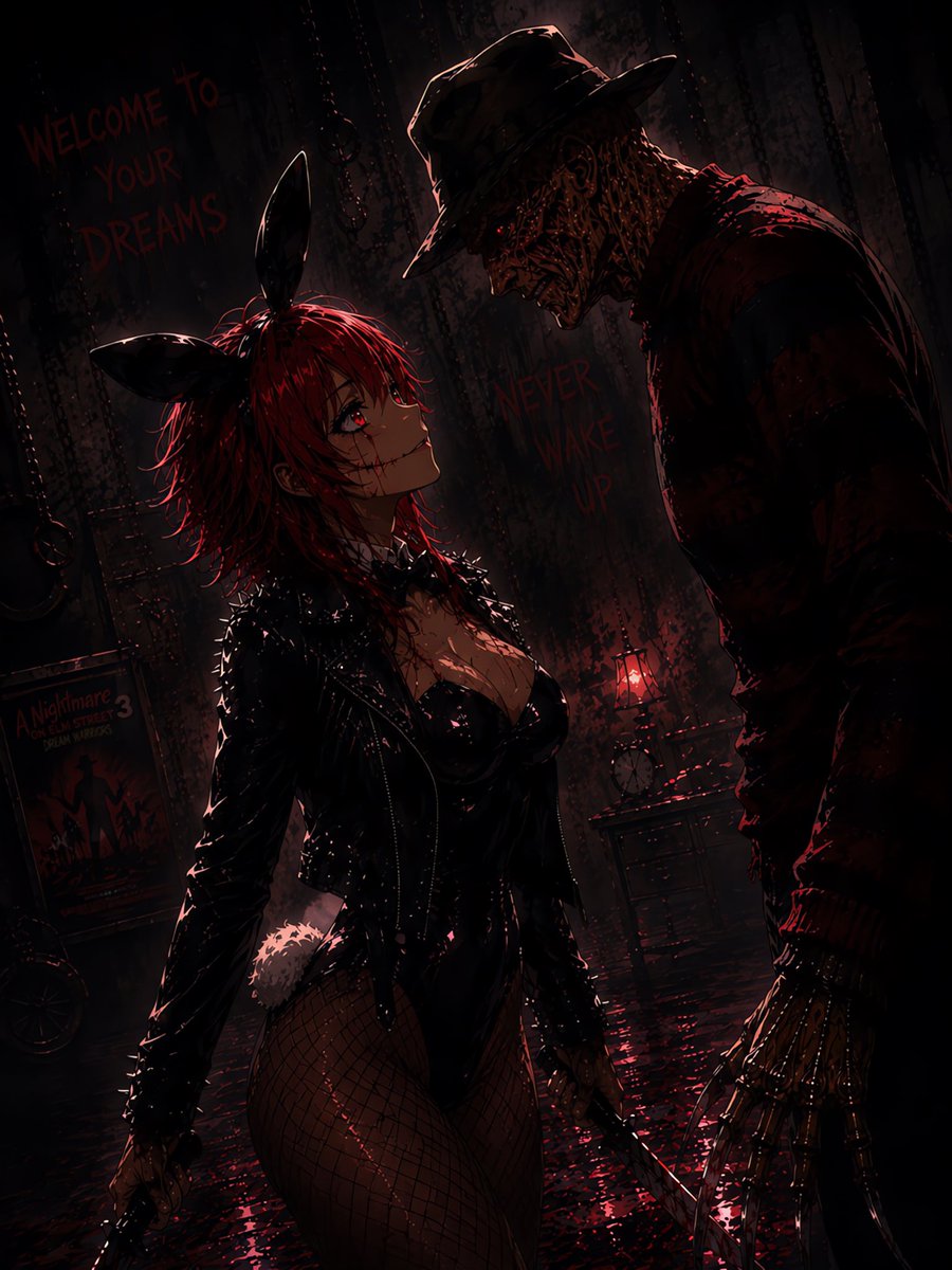 vt__saiko's tweet photo. “Nightmare” Saiko
The dream world has its monsters…
I’m the one they whisper about🔪🩸 
*BTS*… I didn’t show any sign of Fear to Freddy, He was an Easy Peasy Man Who couldn’t handle me🤭🔪
#vtuber #vtuberen #horror #yandere #inspiration https://t.co/l166AfdbKY