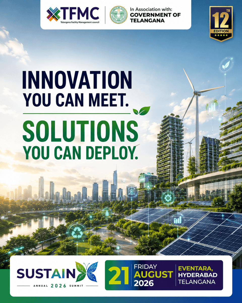 TFMC_india's tweet photo. Innovation you can meet. Solutions you can deploy. 

Join #SUSTAINX2026—India's Largest Marketplace for Sustainable &amp; AI Ecosystem. Discover AI,smart infrastructure, and sustainable solutions driving tomorrows enterprises.

#Innovation #AI #Sustainability #Enterprise #TFMCIndia https://t.co/i6ZAJwew8j