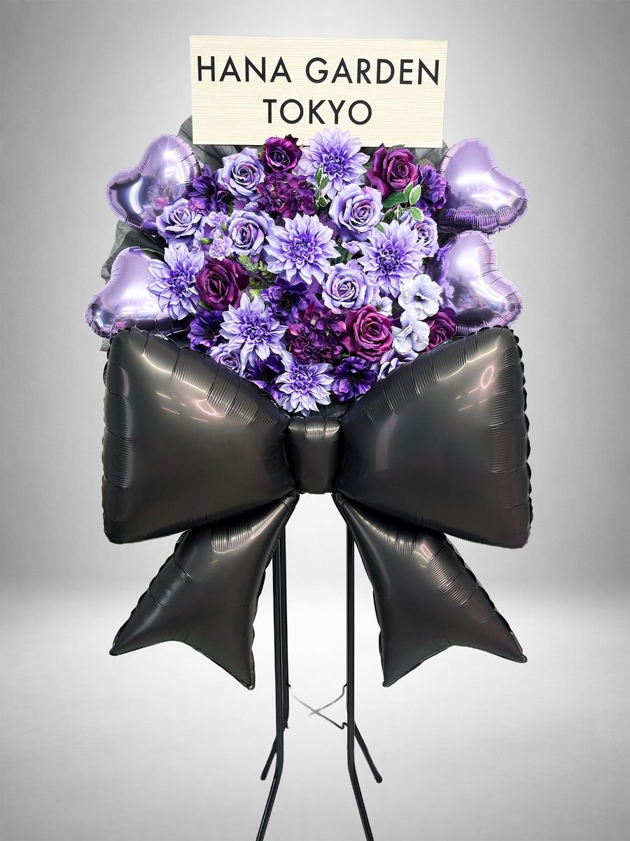 新商品登場✨ 【Re:Bloom】パープルハートブラックリボンスタンド