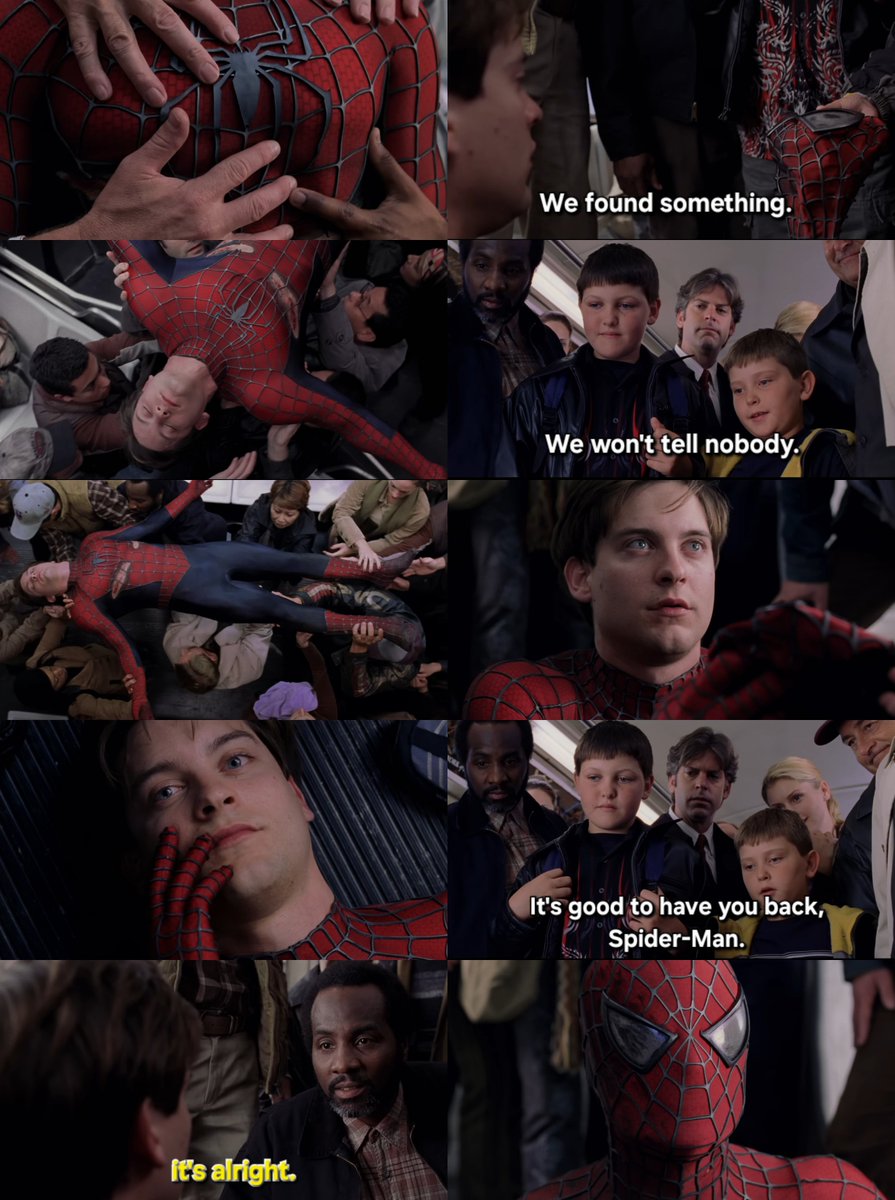 JoseSanche89405's tweet photo. @iamyouroj Tom Holland will never have a fight this epic and brutal, nor such a complex character arc. To empathize with this character, you need more than just action. Something Tobey's Spider-Man still delivers to this day. Sam Raimi explored deep themes that resonate with viewers. https://t.co/tpwL7u6OVW