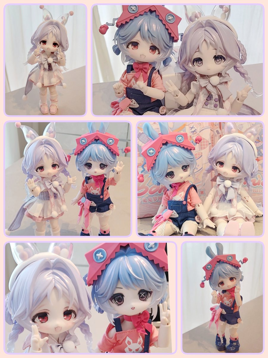guruguru_doll's tweet photo. 初めてのボニバニちゃん！友人にランダムで2体もらいました,,>᎑<,,
あまりに可愛すぎて、他の子も揃えることにしました✨可愛い🩷
そして大変素敵なお顔はりか様(@himawaritititin)からお迎えしました。お名前はまだ考え中！
沢山お洋服を着せたり髪型も変えたりしていきたいです。

#ひまたねっ娘 https://t.co/ZW7AJ1IoLJ