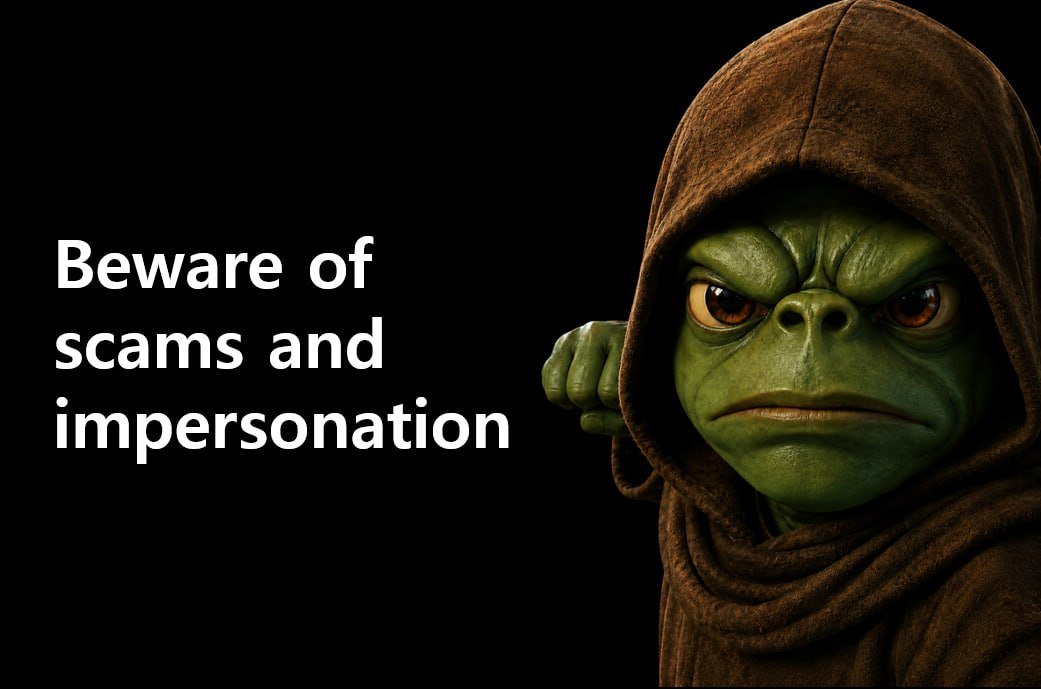 apepeofficial's tweet photo. Beware of scams and impersonators pretending to be affiliated with APEPE https://t.co/EGTlkl3Ftn